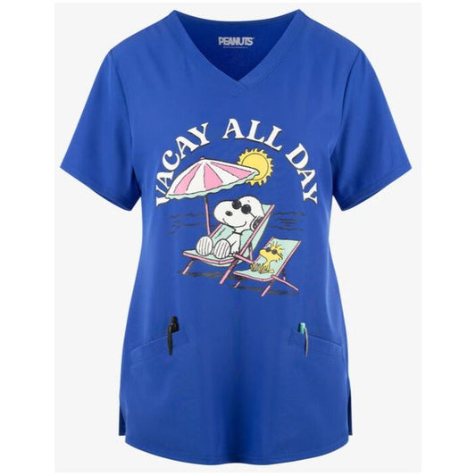 Top Clínico Snoopy Vacations All Day Mujer Peanuts