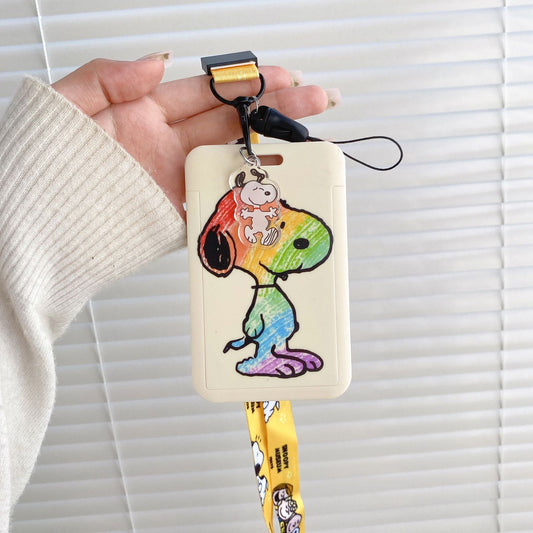 Porta Credencial Snoopy Colors + Lanyard