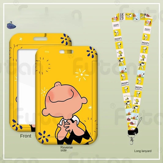 Porta Credencial Charlie Brown Snoopy Amarilla