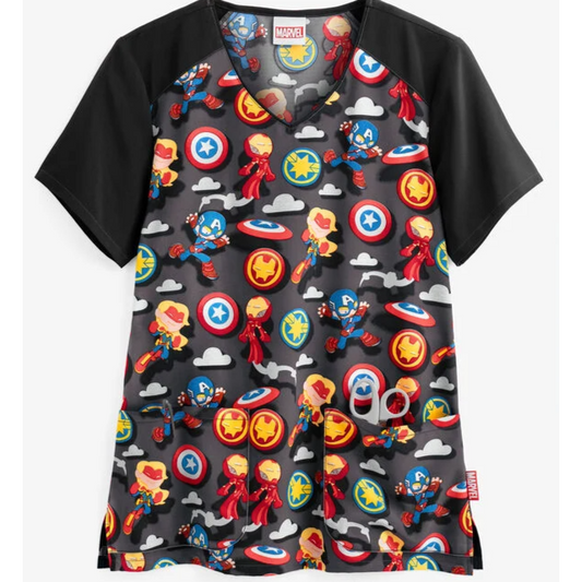 Top Clínico Marvel Avengers Forever Tooniforms Mujer