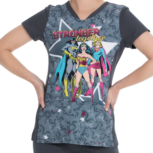 Top Clínico DC Comics Supergirl Heartsoul Licenced Mujer